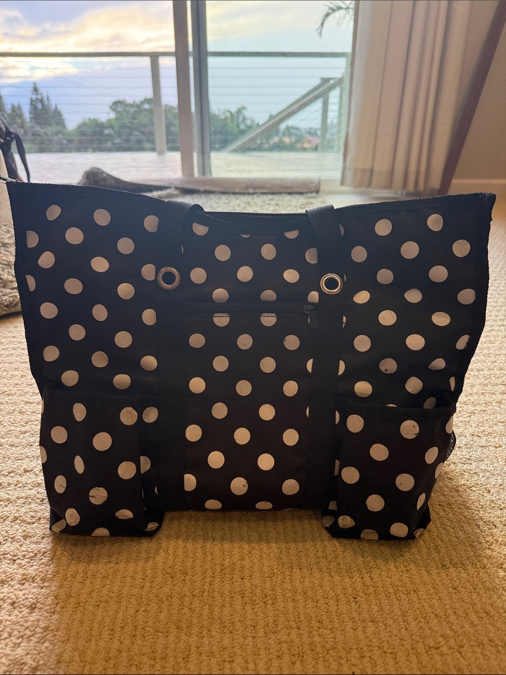Black & White Polka Dot Tote Bag - Stylish Everyday Carry